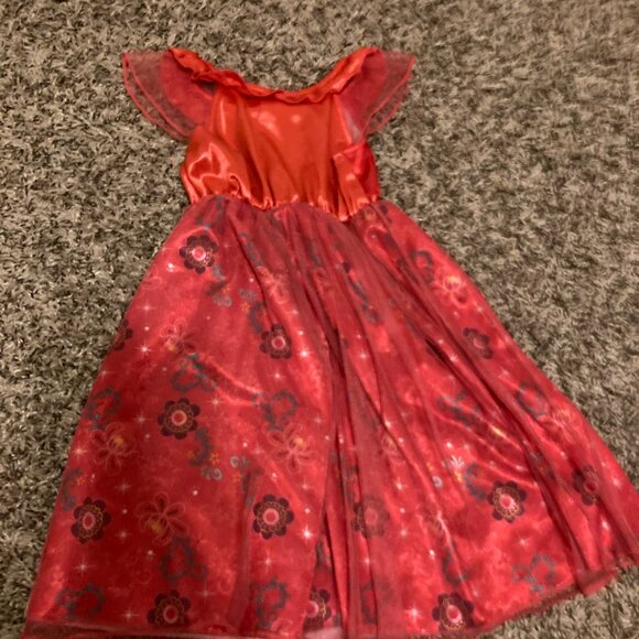 Disney Princess Elena of Avalor Nightgown 18 Months Red Tulle Short Sleeve - Picture 3 of 3